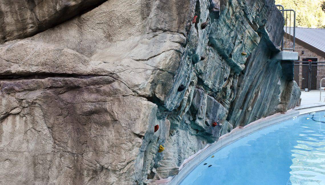 Ouray Hot Springs Colorado Hardscapes - Pool Rock Climbing Wall