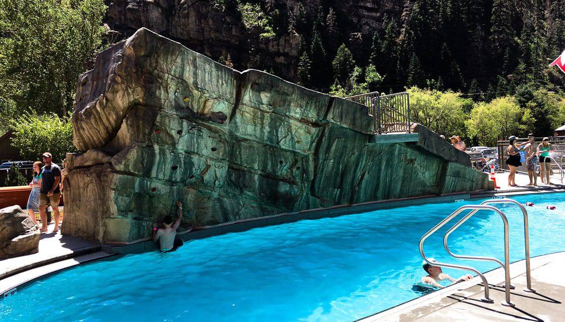 Ouray Hot Springs Colorado Hardscapes - Pool Rock Climbing Wall