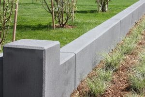 MicroTop walls along planter beds of Firefighter Memorial