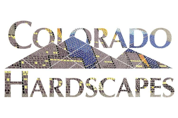 Colorado Hardscapes Logo with Lithomosaic letters.